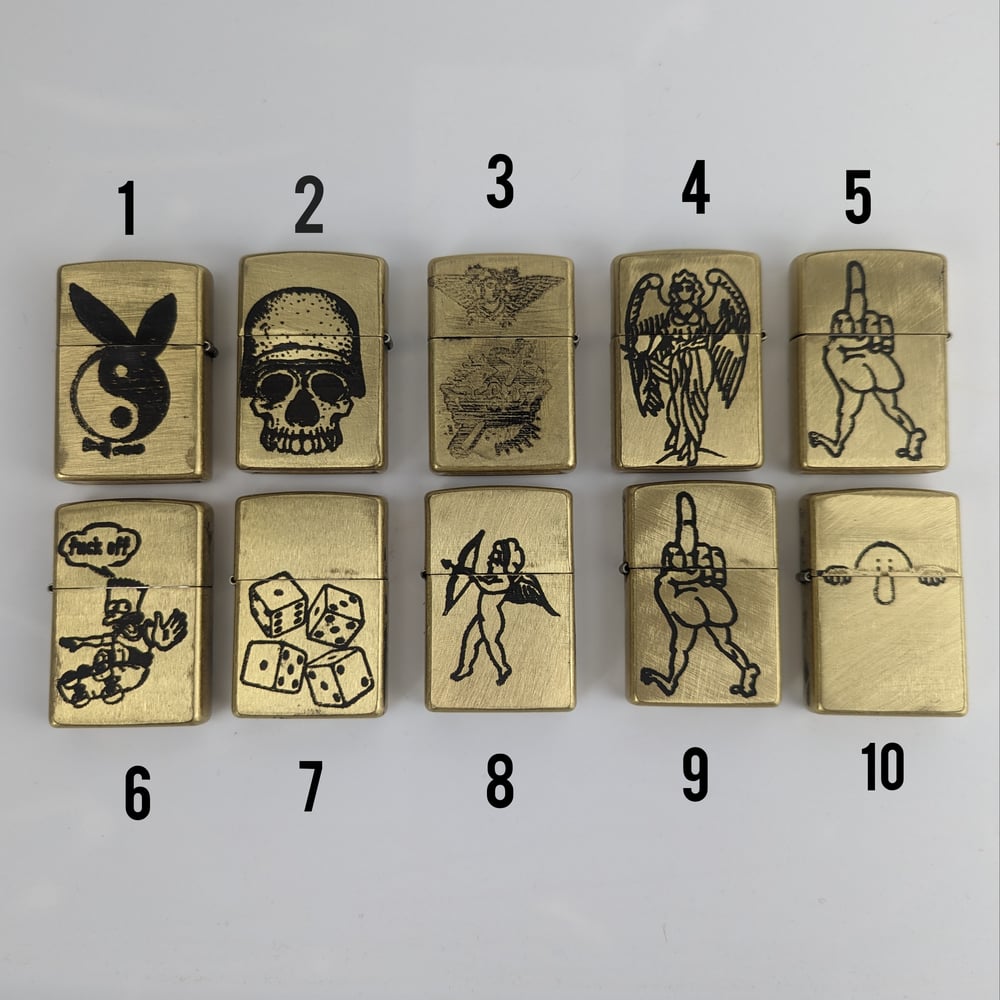 Engraved Zippo lighters