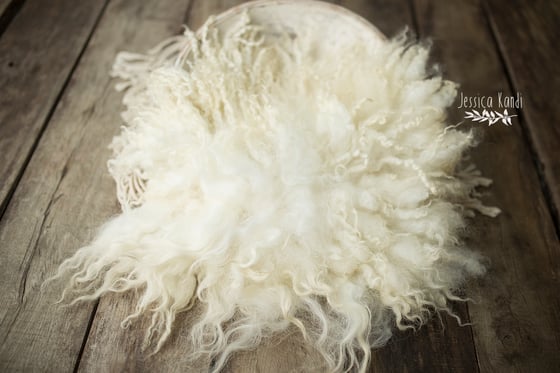 Image of Cream hand felted fur