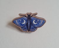 Image 2 of Wooden Moth pin - limited edition 