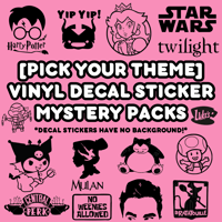 SET OF 5 - THEMED MYSTERY DECALS 