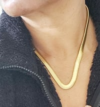Image 2 of Gold Bold Herringbone Necklace