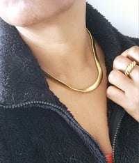 Image 4 of Gold Bold Herringbone Necklace