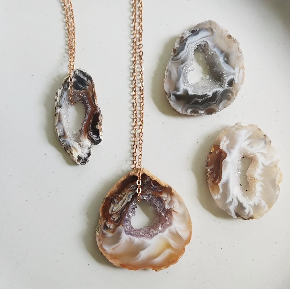Image of Agate Slice Necklaces