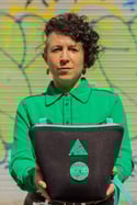 Bolso Tangram verde mint