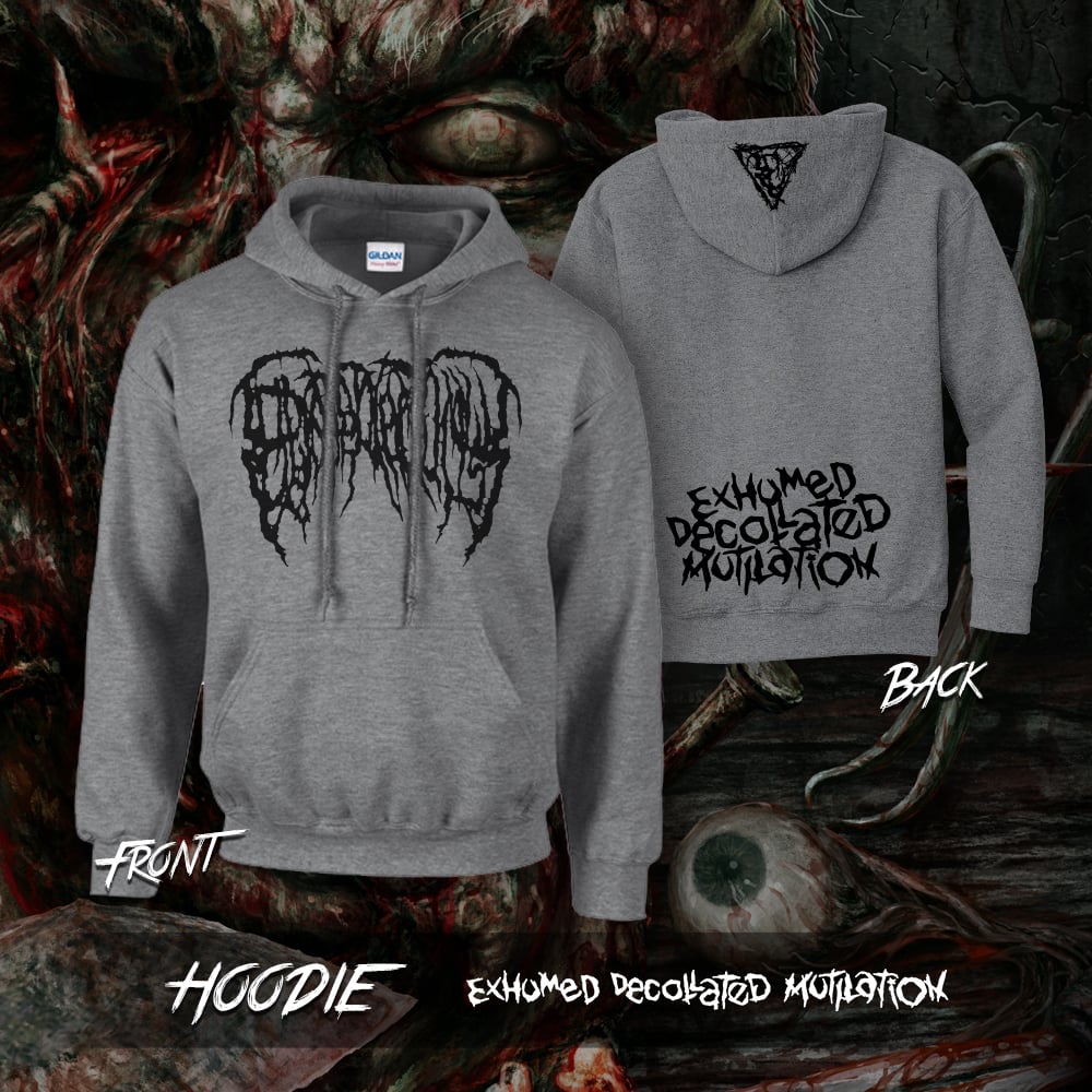 Image of Exhumed Decollated Mutilation pullover hoodie grey