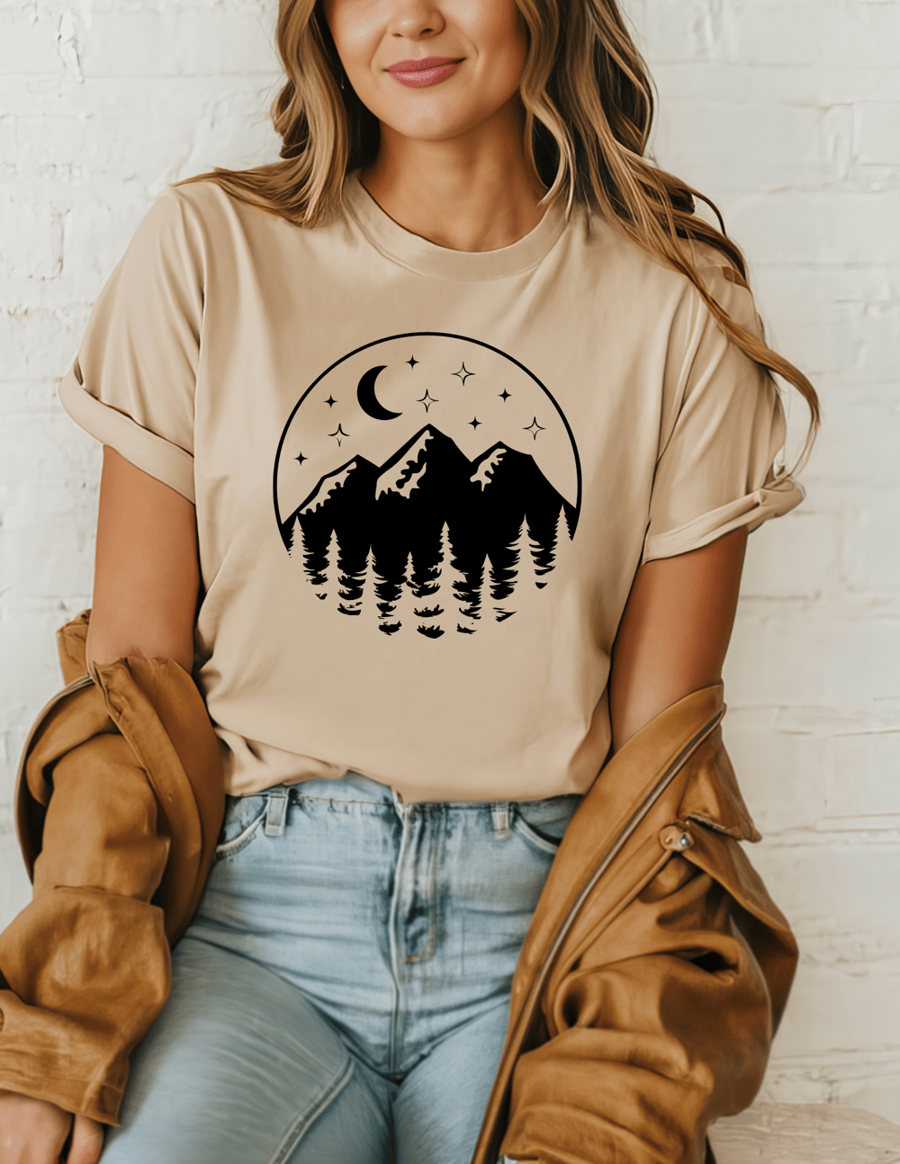 Image of Moon/ Stars - Tan T-shirt 