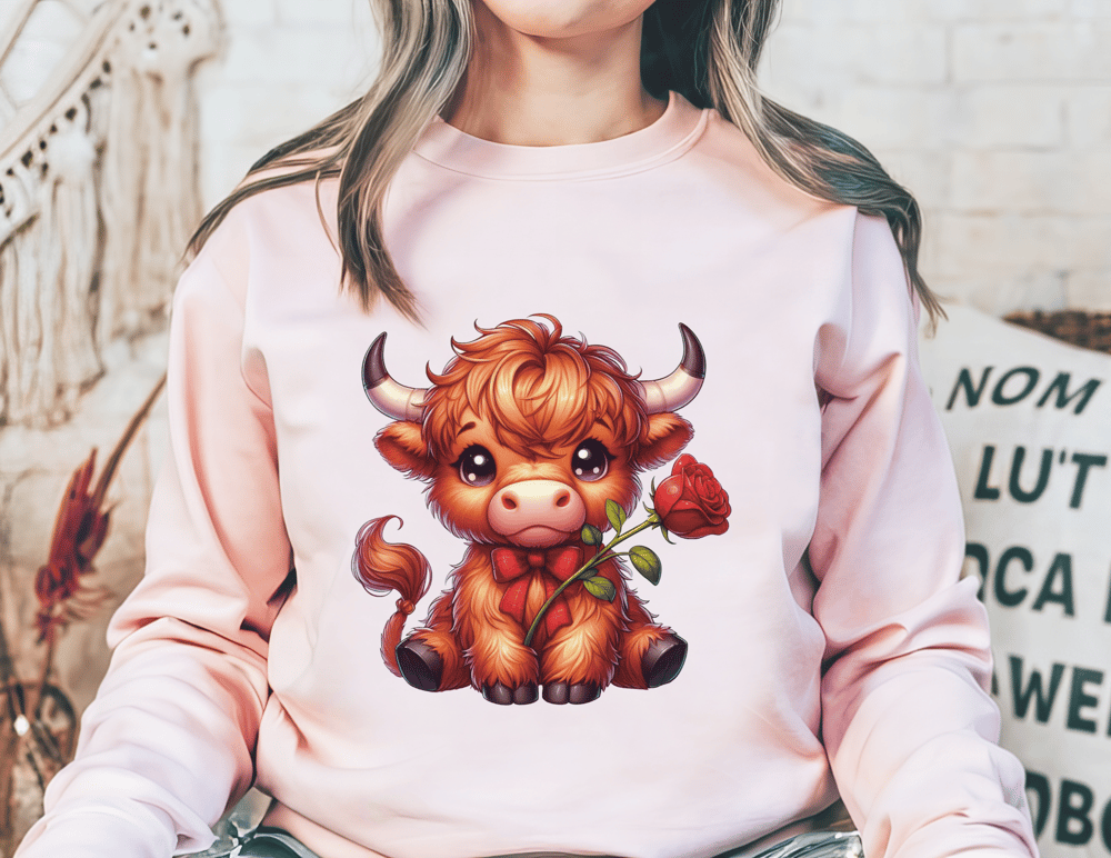 Image of Baby Cow - Pink Sweatshirt Crewneck