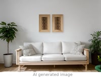 Image 3 of Wood wall art. "Diptych N°3" by R3