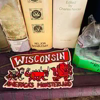 Image 2 of AMERICA'S MONSTERLAND Wisconsin Cryptid 5" Embroidered Iron On/Sew On Patch