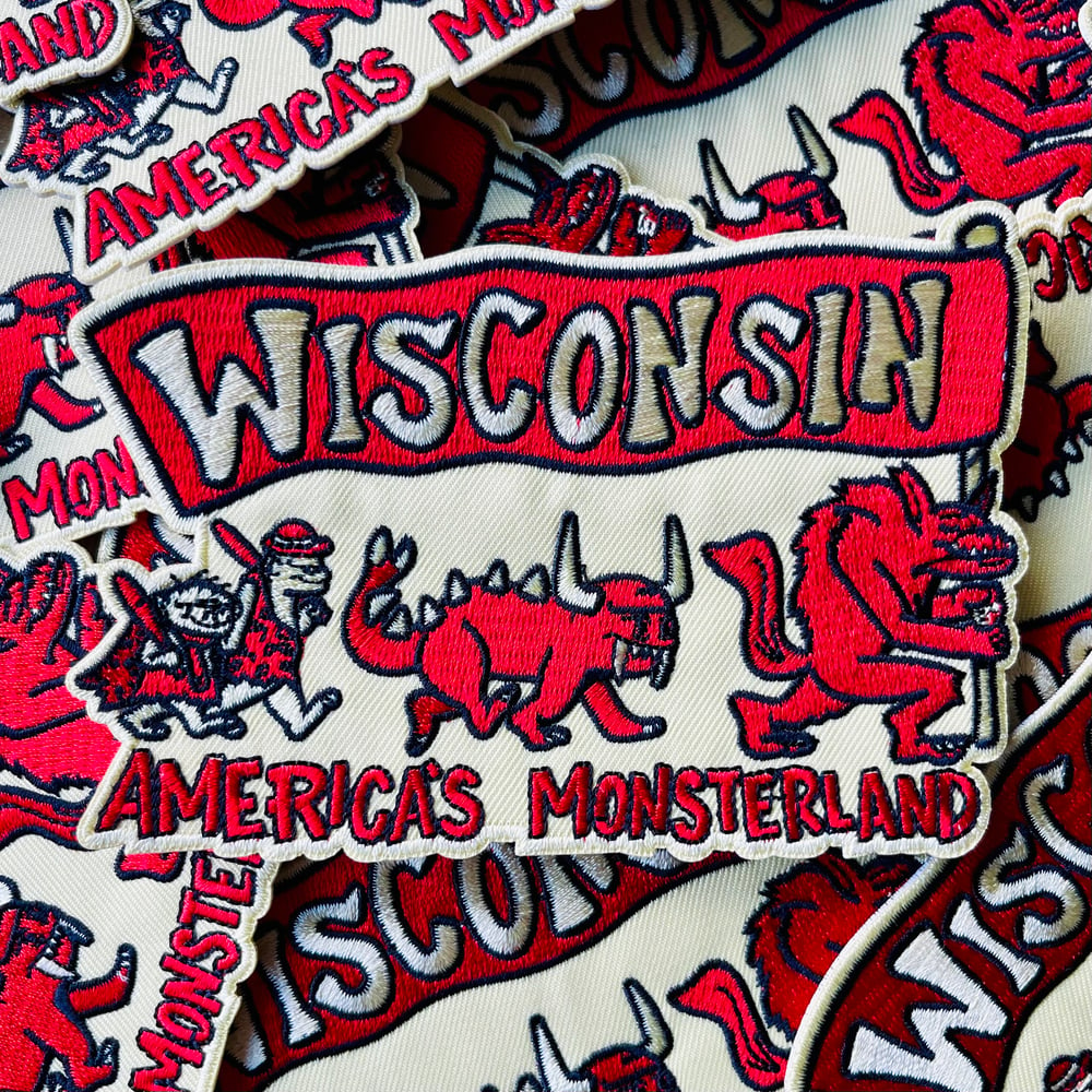 AMERICA'S MONSTERLAND Wisconsin Cryptid 5" Embroidered Iron On/Sew On Patch