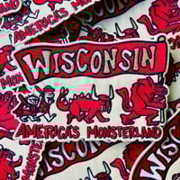 Image 3 of AMERICA'S MONSTERLAND Wisconsin Cryptid 5" Embroidered Iron On/Sew On Patch