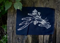 Image 2 of Deer antler with forget-me-nots flower 