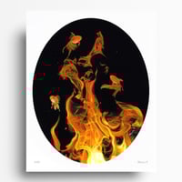 Image 1 of “Golden Flames” Limited Edition Print with Hand-Embellishment