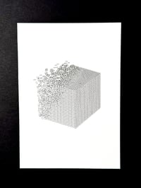 Image 1 of Cube Dissolve (2) — 5x7" pen plot