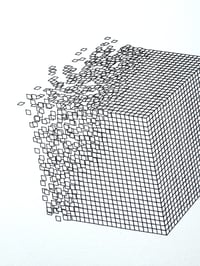 Image 2 of Cube Dissolve (2) — 5x7" pen plot