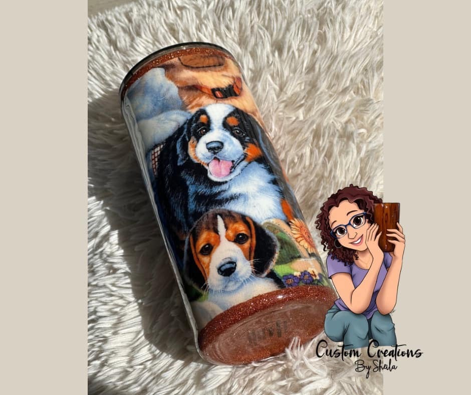 Image of Fabric Wrap Puppy Tumbler