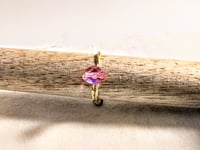 Image 3 of LEMONADE PINK ROUND BEAD ADJUSTABLE WIRE WRAP RING (ITEM #2552)