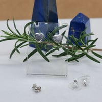 Image 2 of Silver Heart Studs (SJ068)