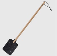 Image 1 of Wood + Leather Fly Swatter