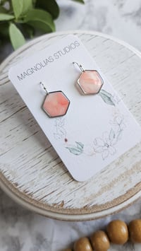 Image 2 of Moonga Stone Hexagon Dangles 