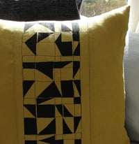 Image 2 of Sequence- square ochre cushion