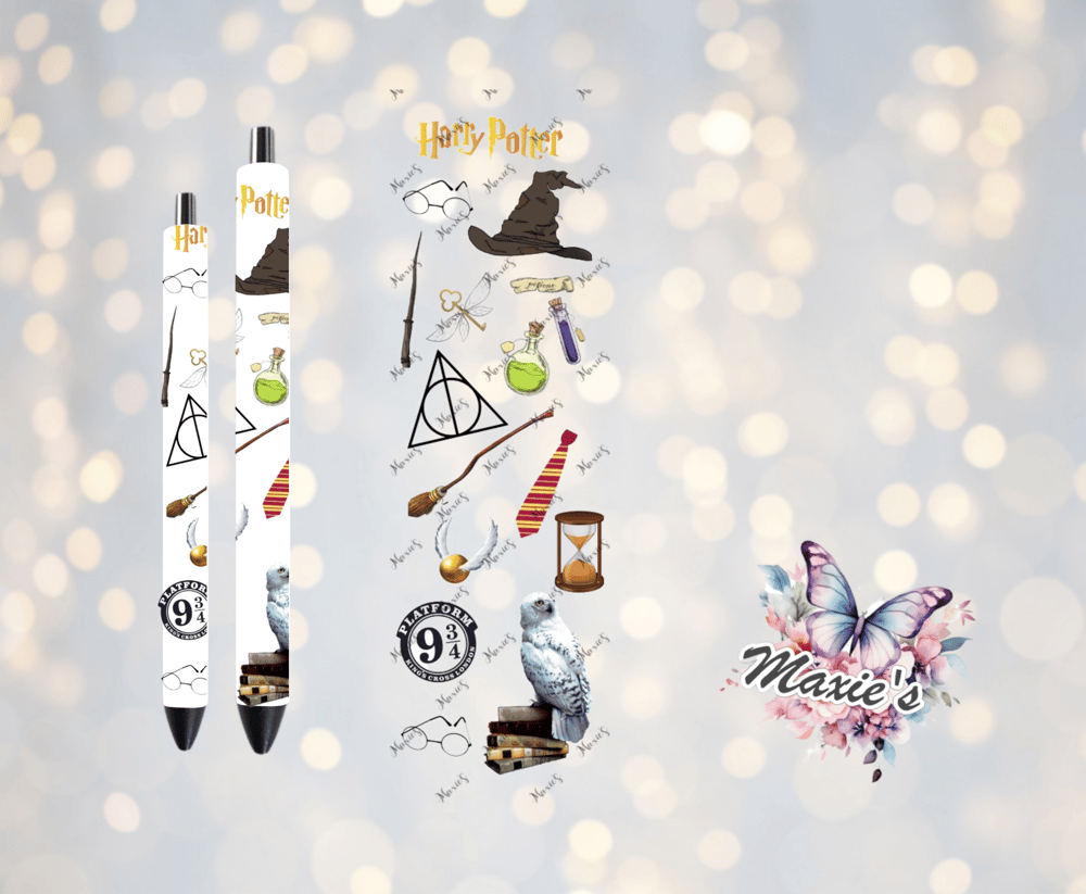Image of Harry Potter Graphic UVDTF Pen Wrap  / Bookmark 