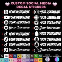 CUSTOM SOCIAL MEDIA DECAL STICKERS 