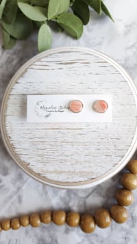 Image 1 of Moonga Stone Round Studs (S)