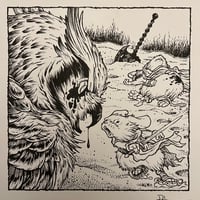 Image 1 of Lieam Vs Owl Original Artwork