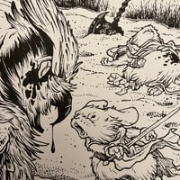 Image 3 of Lieam Vs Owl Original Artwork