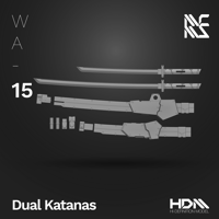 Image 3 of HDM 1/100 Dual Katanas [WA-15]