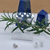 Image 3 of Silver Heart Studs (SJ068)
