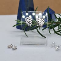 Image 4 of Silver Leaf Studs (SJ070)