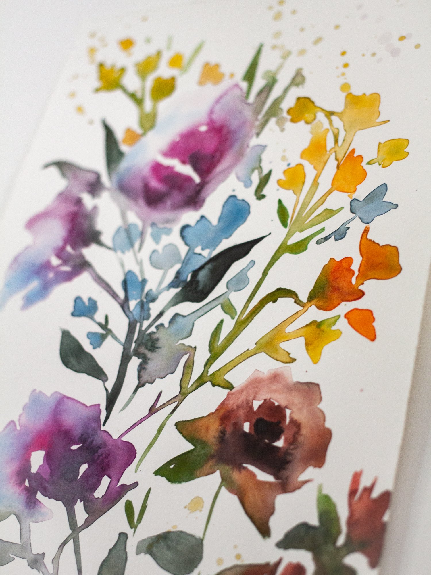 Agnes-Cecile flowers study (19x28 cm)