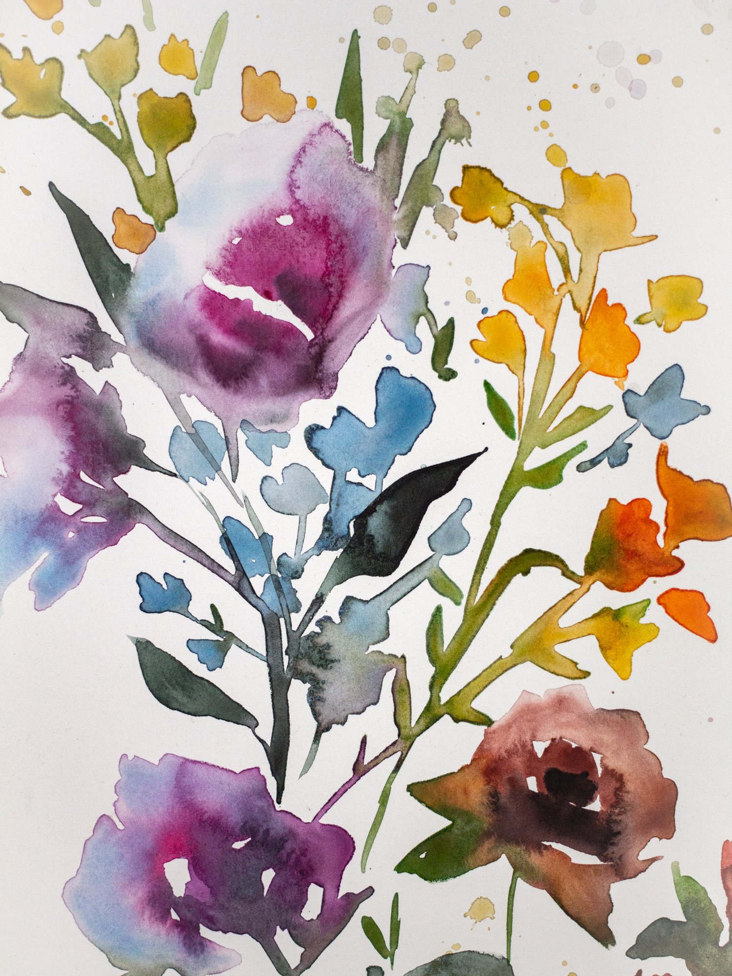 Agnes-Cecile flowers study (19x28 cm)