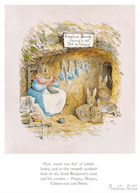 Image 1 of Beatrix Potter "The Wood Was Full Of Rabbit-Holes"