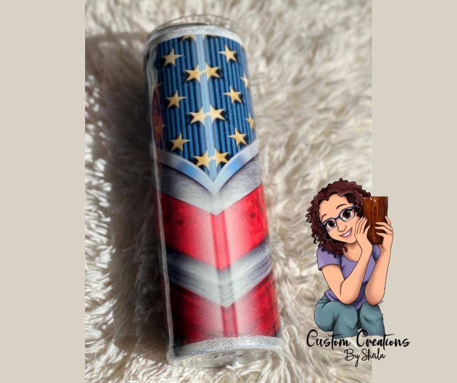 Image of 30 oz USA Flag Wrap Tumbler