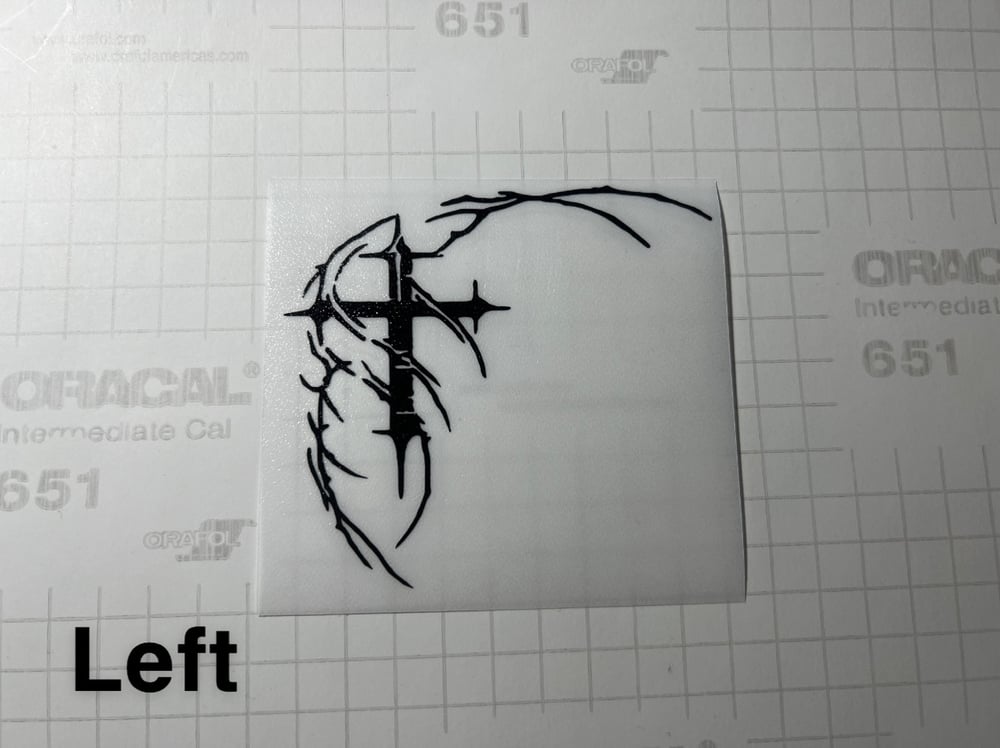 Image of Cybersigilism Cross Mirror Decal
