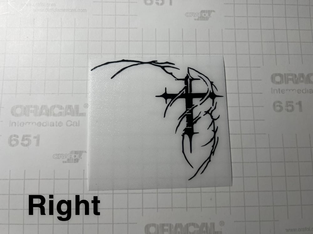 Image of Cybersigilism Cross Mirror Decal