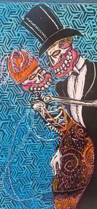 Image 2 of Catch Me when I fall Large scale Linocut 