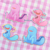 Image of Quagsire & Wooper Shiny Holographic Glitter Stickers