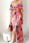 Robe longue fleurie multicolore [Léna]
