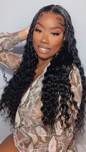 Image of Loose Deep Wave 13x4 Lace Front Wig in 24”