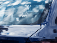 Image 3 of Like A Boss Car Decal.(2 Pack)