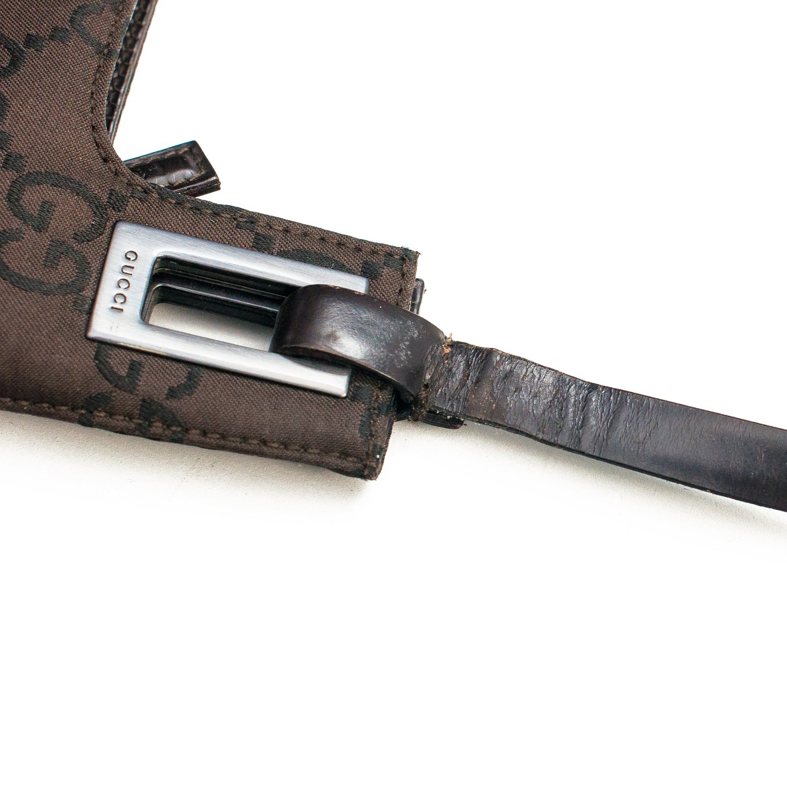 Gucci by Tom Ford 1998 Brown Monogram Shoulder Bag † Ruder