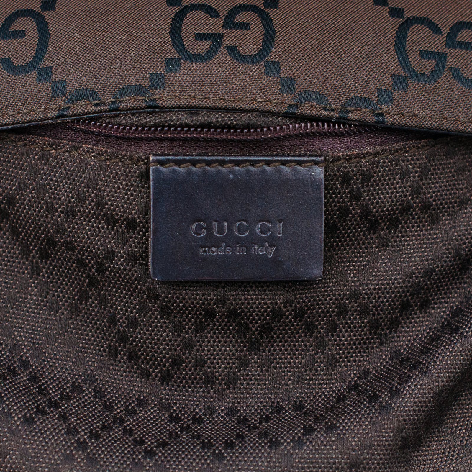 Gucci by Tom Ford 1998 Brown Monogram Shoulder Bag † Ruder Gucci by Tom Ford 1998 Brown Monogram Shoulder Bag † Ruder