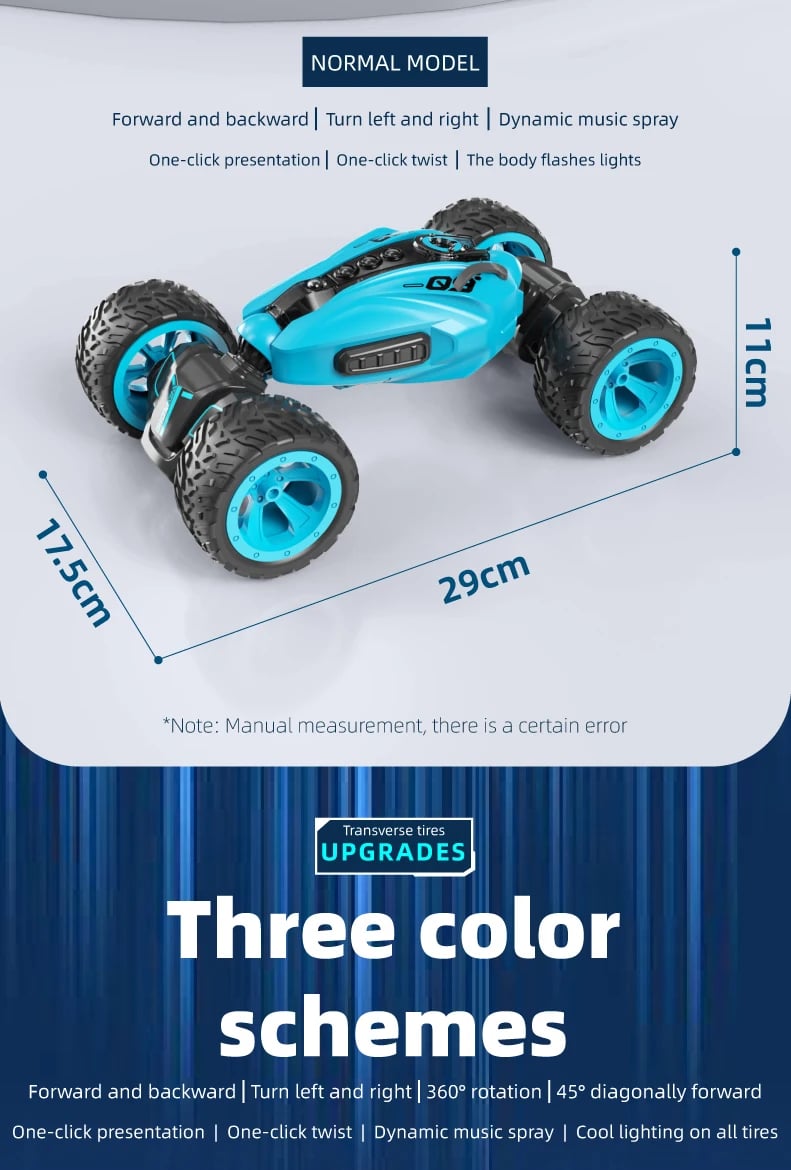 Gesture Induction Twist Electric Car 2.4G RC Off-Road Vehicle Light Spray Double-sided stunt RC Car