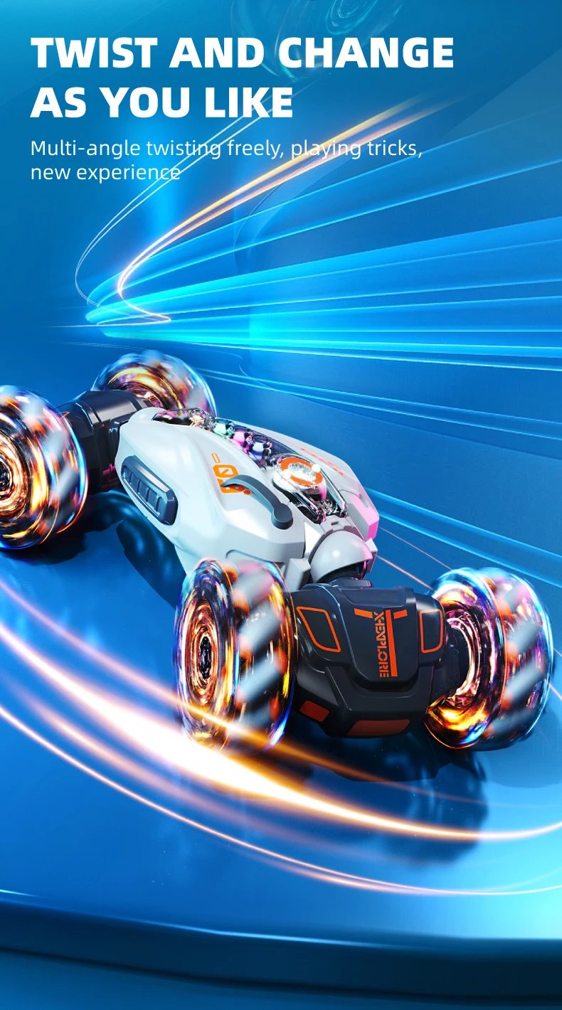 Gesture Induction Twist Electric Car 2.4G RC Off-Road Vehicle Light Spray Double-sided stunt RC Car