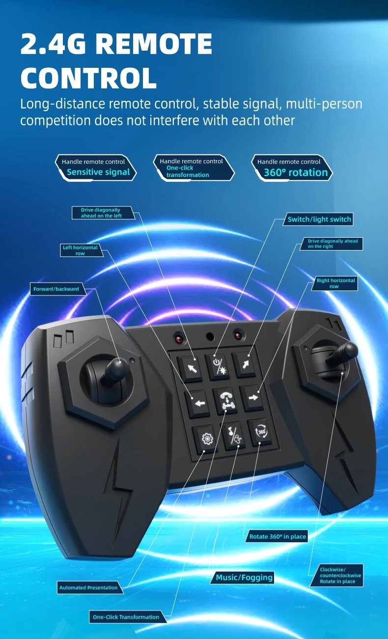 Gesture Induction Twist Electric Car 2.4G RC Off-Road Vehicle Light Spray Double-sided stunt RC Car