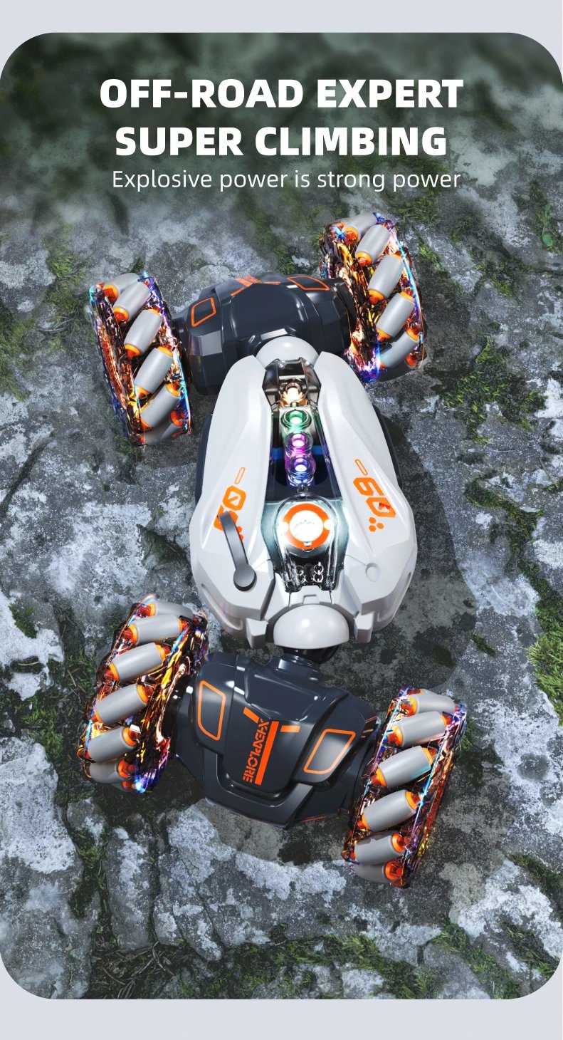 Gesture Induction Twist Electric Car 2.4G RC Off-Road Vehicle Light Spray Double-sided stunt RC Car